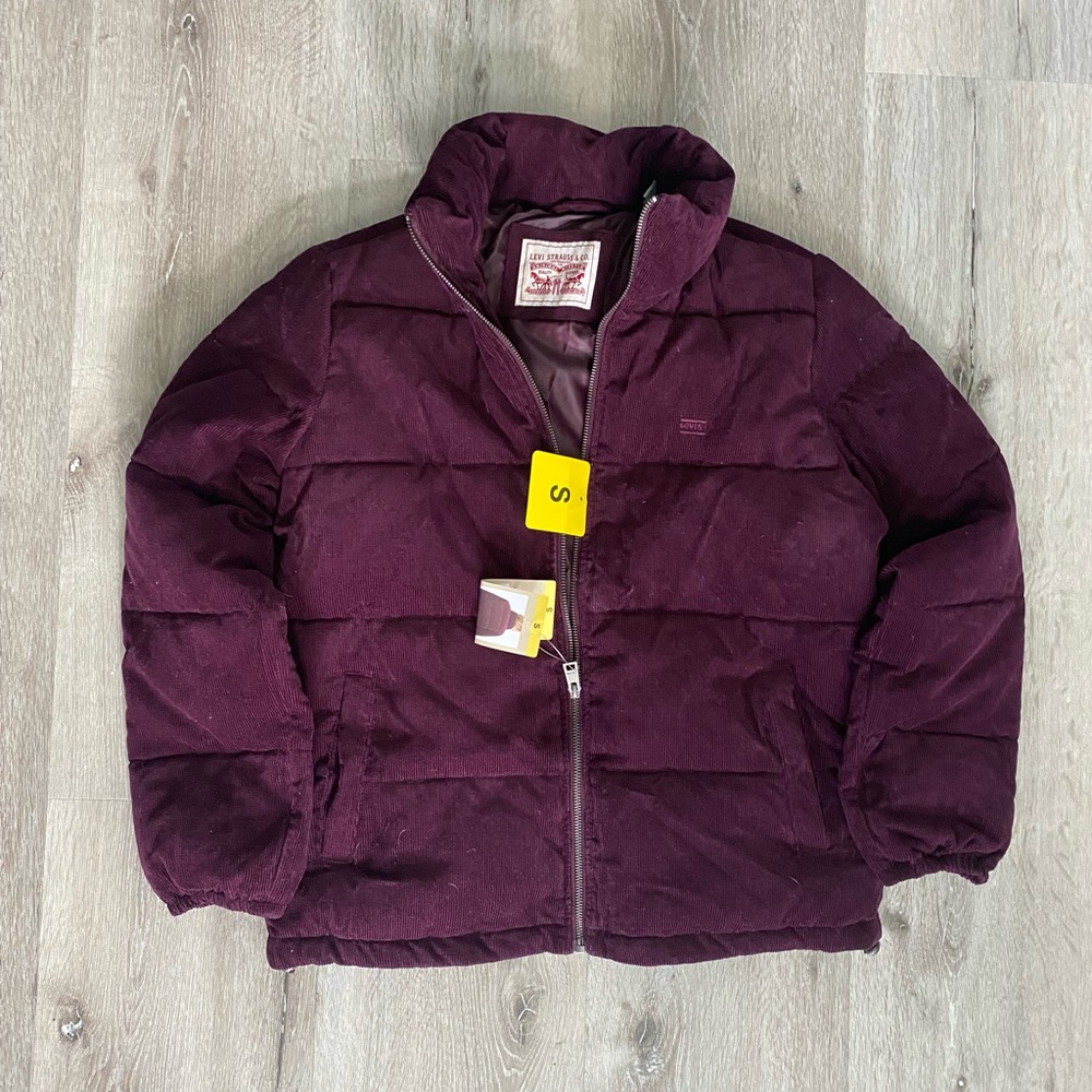 Levi’s corduroy puffer jacket, women’s small